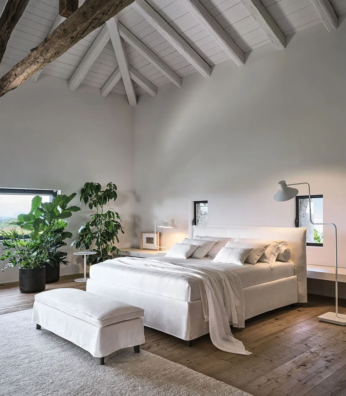 EDO by Twils – Single or double bed with upholstered headboard