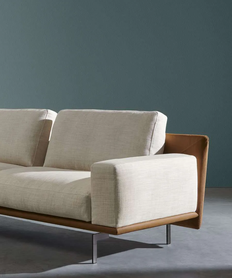 Divano in tessuto e pelle Etan - Twils