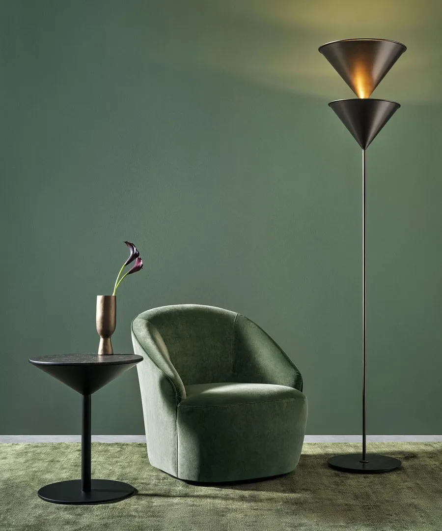 Poltrona girevole in tessuto Jolie e tavolino Fizz - Twils