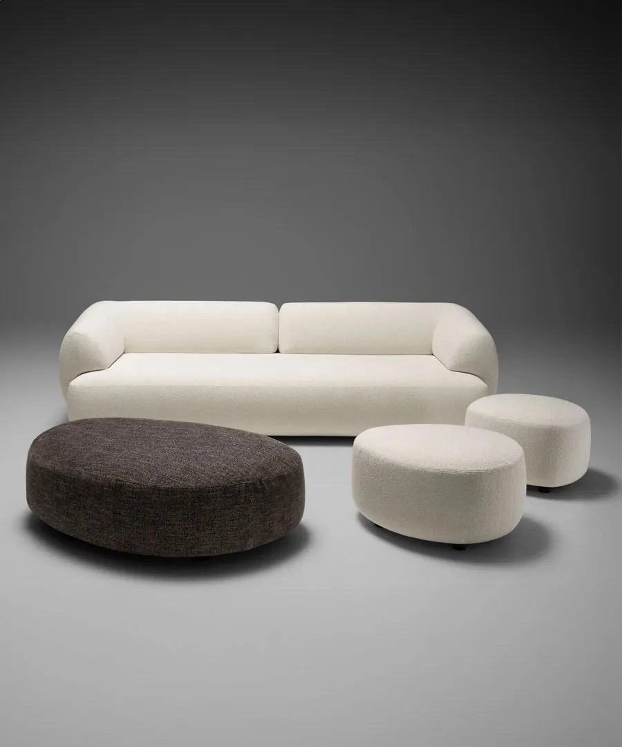 Divano componibile Raphael in tessuto con penisola - Twils